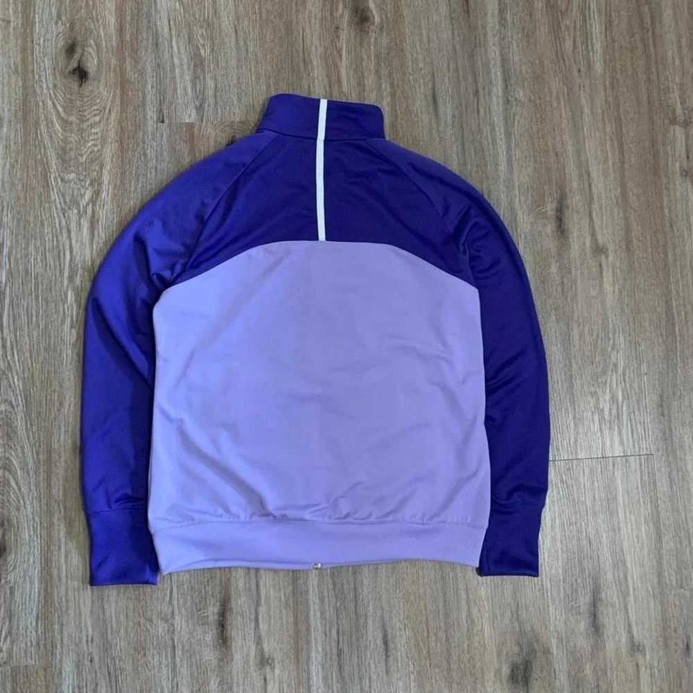 super cute reebok track zip up jacket in‎ purple - size large womens
